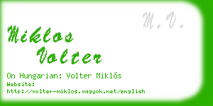 miklos volter business card